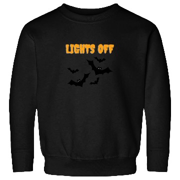 Discover Lights off Scary Bats Halloween Sweatshirts