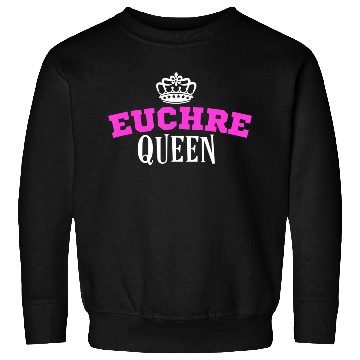 Discover Euchre Card Game Queen Mom Gift Aunt Hearts Sweatshirts