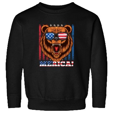 Discover Merica Independence Day American Bear USA Party Sweatshirts