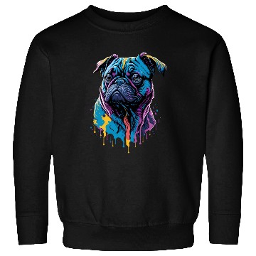 Discover Neon Pug Dog Sweatshirts