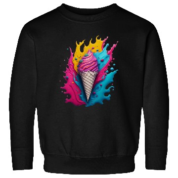 Discover Neon Ice Cream Splash Sweatshirts