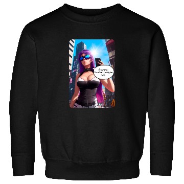 Discover Cyberpunk Waifu Influencer Design 5 Sweatshirts