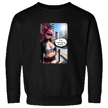 Discover Cyberpunk Waifu Influencer Design 6 Sweatshirts
