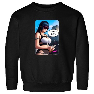 Discover Cyberpunk Waifu Influencer Design 8 Sweatshirts