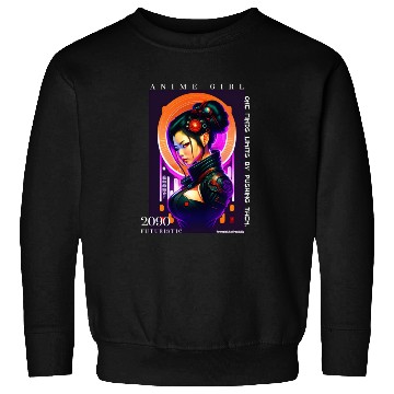 Discover Futuristic Cyberpunk Anime Girl Sweatshirts
