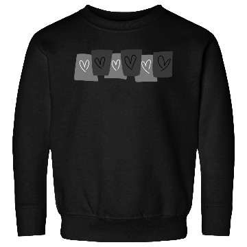 Discover Heart doodle on black card Sweatshirts