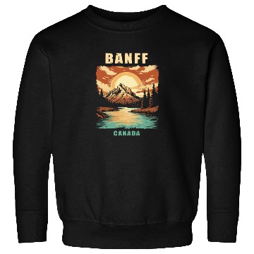 Discover Vintage Retro Canadian Banff National Park Sweatshirts