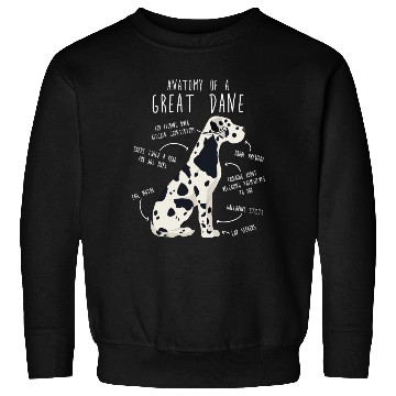 Discover Harlequin Great Dane Dog Anatomy Sweatshirts