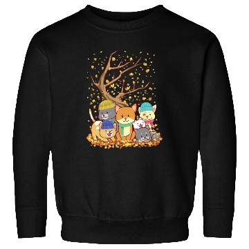 Discover Cats Fall Autumn Leaf Tree Lover Season Fan Enjoy Sweatshirts