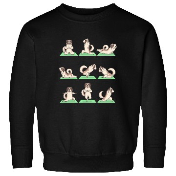 Discover Saint Bernard Dog Yoga Pose Zen Workout Exercise Sweatshirts