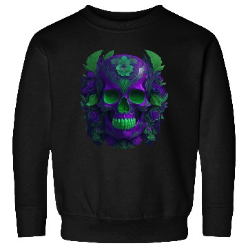 Discover Enigmatic Elegance: The Blue & Green Skull Sweatshirts