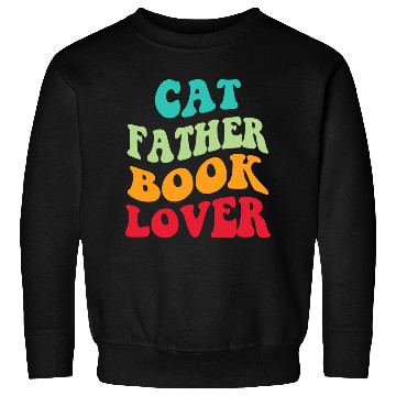 Discover Cat Father Book Lover Sweatshirts
