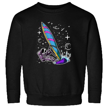 Discover Astronaut Space Surfer Windsurfing Windsurfer Sweatshirts