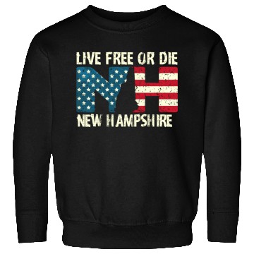 Discover New Hampshire Patriotic Live Free Or Die Product Sweatshirts