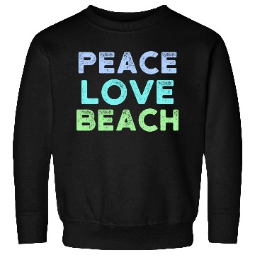 Discover Peace Love Beach Distressed Sweatshirts