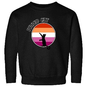 Discover LGBTQ Proud Cat, Pride Month, Lesbian Flag Sweatshirts