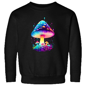 Discover Enchanting Fungi: A Neon Wonderland Sweatshirts