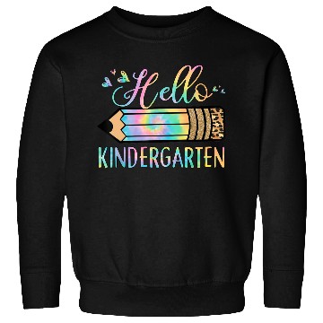 Discover Back To School Hello Kindergarten Leopard Tie Dye Sweatshirts