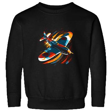 Discover Spitfire Airplane Pilot Aviator Military Warbirds Sweatshirts