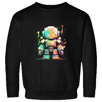Discover Retro Robot Cute Robotic Engineer Technology Sweatshirts