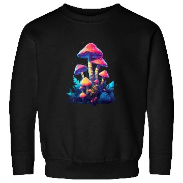 Discover Trippy Neon Mushrooms #14 Sweatshirts