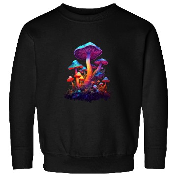 Discover Trippy Neon Mushrooms #8 Sweatshirts