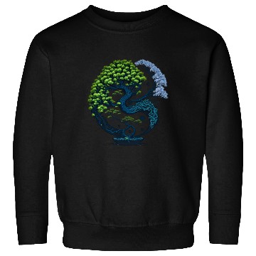 Discover Harmony Unveiled - Yin and Yang Bonsai Sweatshirts