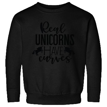 Discover Real Unicorns Have Curves Sweatshirts