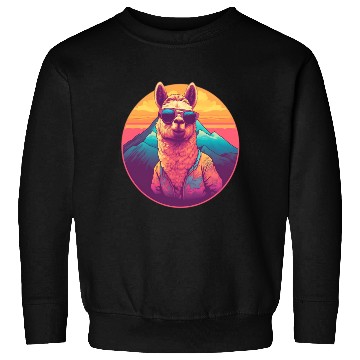 Discover Funny Alpaca with Sunglasses - Alpacatude Sweatshirts
