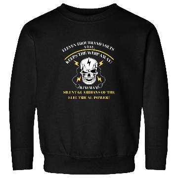 Discover Lineman Sparky Humor Electricity explained Power Sweatshirts