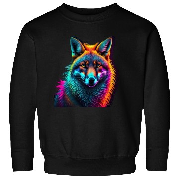 Discover Cool neon wolf Sweatshirts