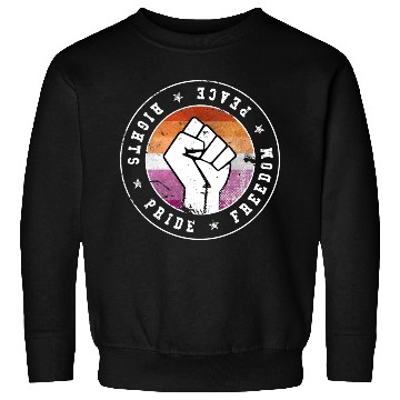 Discover Lesbian LGBT Flag Emblem W grunge Sweatshirts