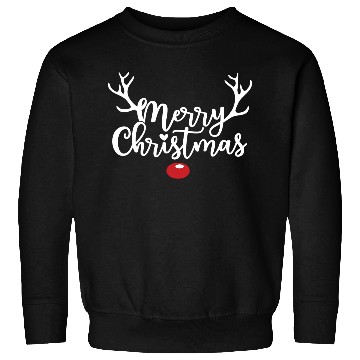 Discover Merry Christmas - Red Nose Reindeer Sweatshirts
