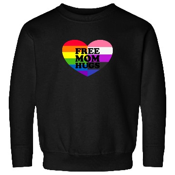 Discover Free Mom Hugs Gay Pride Genderfluid Flag Sweatshirts