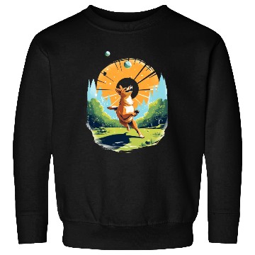 Discover Joyful Dog in Summer Park Sweatshirts