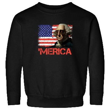 Discover Merica George Washington Independence Day USA Sweatshirts