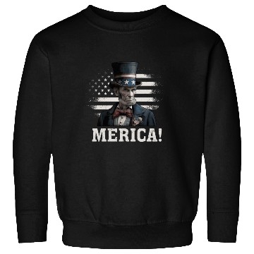 Discover Merica Lincoln President Independence Day Party Sweatshirts