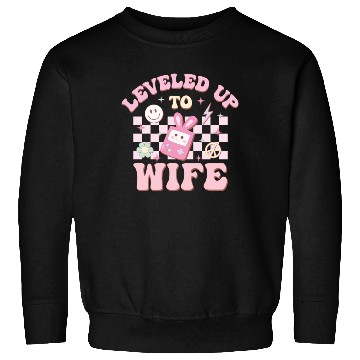 Discover Leveled Up To Wife, Happy Game Day Sweatshirts