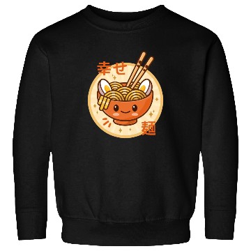 Discover Kawaii Ramen Noodle Bowl Orange Sweatshirts