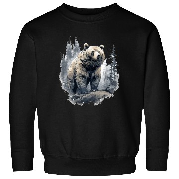Discover Majestic Forest Bear Sweatshirts