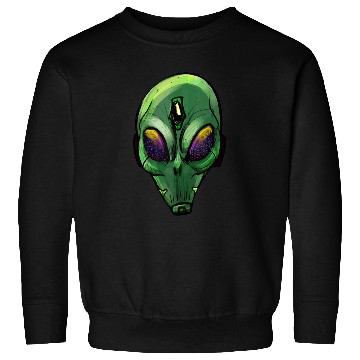 Discover extraterrestrial Funny quote Alien head science Sweatshirts