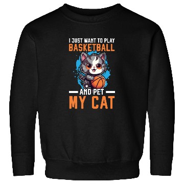Discover Basketball Cat Basketball Player I Love Basketball Sweatshirts
