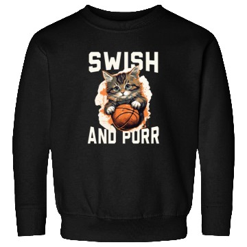 Discover Basketball Cat Basketball Player I Love Basketball Sweatshirts
