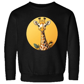 Discover Smiling Giraffe in the Savanna Sweatshirts