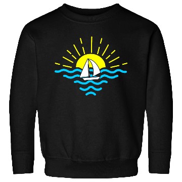Discover Sunset with sailboat Sweatshirts