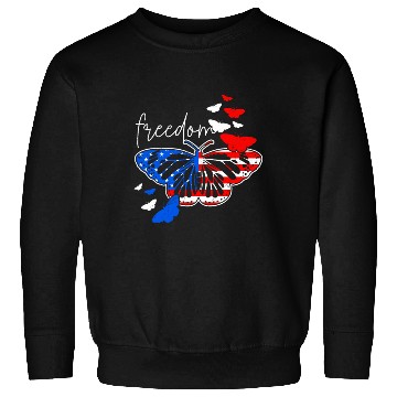 Discover American Freedom Independence Day Butterfly Sweatshirts