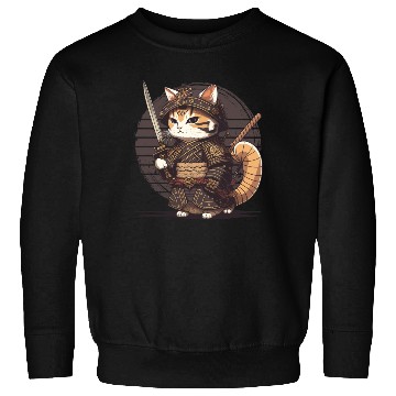 Discover Samurai Cat Warrior Japanese Ninja Cat Kawaii Sweatshirts