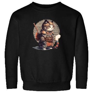 Discover Samurai Cat Warrior Japanese Ninja Cat Kawaii Sweatshirts