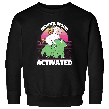 Discover Student Unicorn Triceratops Dino Back To School Sweatshirts