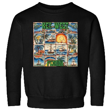 Discover Key West Folk Art Sweatshirts